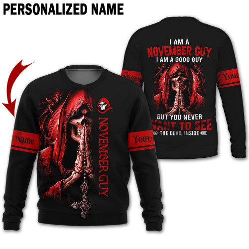 Personalized Name November Guy 3D All Over Printed Apparel