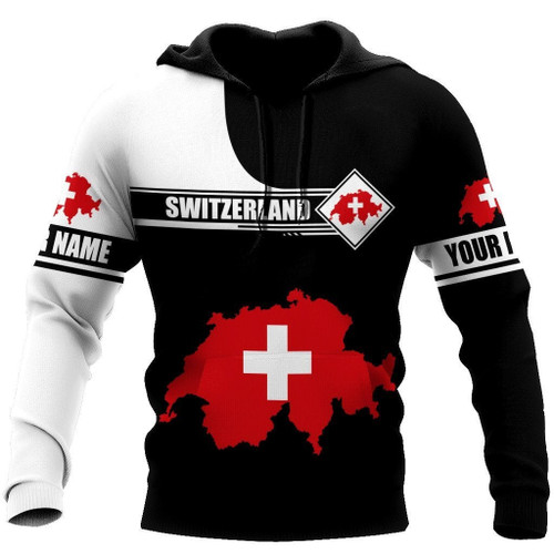 Customize Switzerland Hoodie 3D All Over Printed Unisex Hoodie