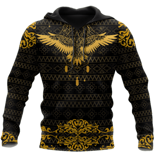 Eagle Gold Pattern 3D All Over Printed Shirts For Men