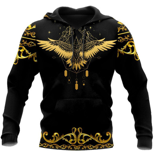 Gold Eagle Pattern Hoodie 3D All Over Printed Shirts For Men LAM2015091-LAM