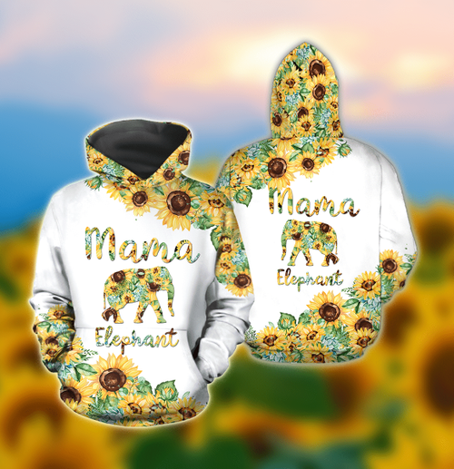 Mama Elephant Sunflower - Mother's Day Gift 3D Unisex Shirt