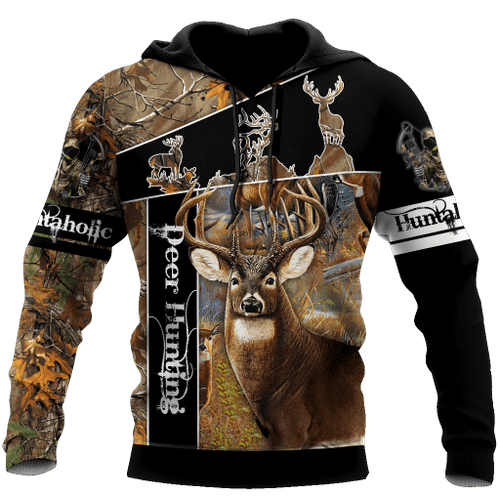 Version 2 Huntaholic - Deer Hunting 3D All Over Printed Shirts For Men And Woman