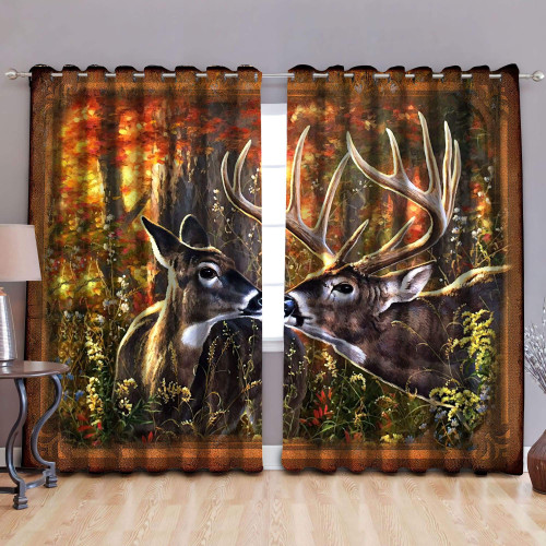Couple Deer 3D Curtain AM082057-LAM