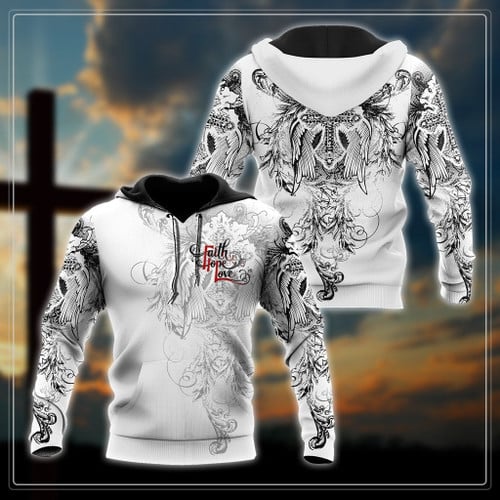 Faith Hope Love Jesus 3D All Over Printed Unisex Shirts