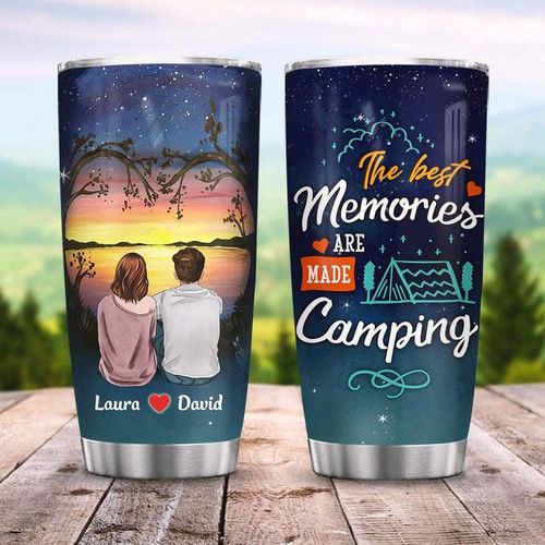 Camping Couple Stainless Steel Tumbler