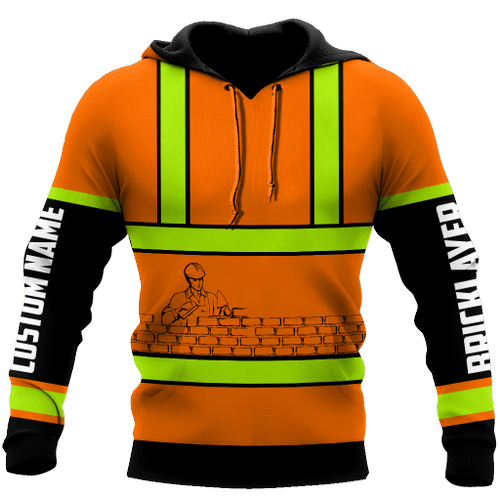 Premium Unisex Hoodie Customize Bricklayer Safety ML