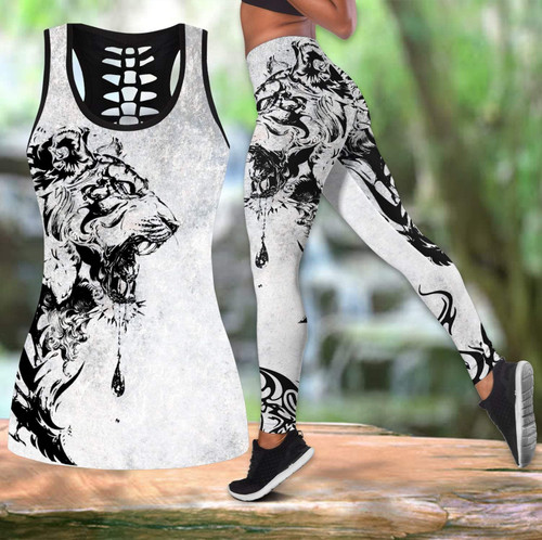 Tiger Power Tattoo Over Printed Legging & Tank top-ML