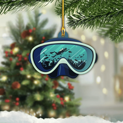 Scuba Diving Glass Shaped Ornament Beebuble