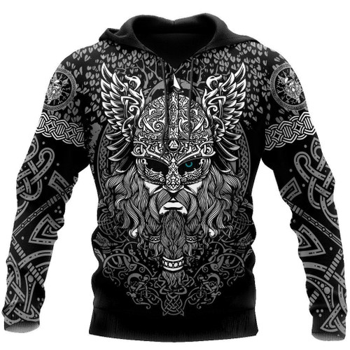 Odin Tattoo 3D Over Printed Hoodie Unisex-ML