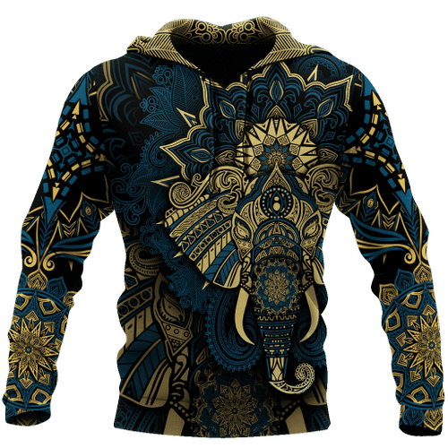 Elephant Royal Mandala Premium 3D All Over Printed Unisex Hoodie