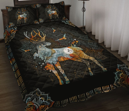 VIntage Mandala Deer Quilt Bedding Set HAC270508