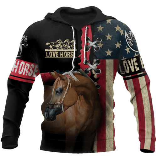 Love Horse shirt flag design Daily Fashion - Winter Set for Men and Women JJ271203