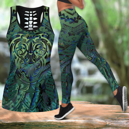 Aotearoa Maori New zealand tank top & leggings outfit for women