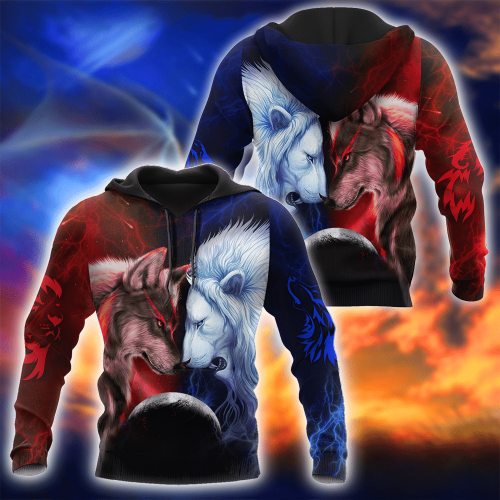 Wolf and Lion 3D All Over Printed Shirts For Men and Women