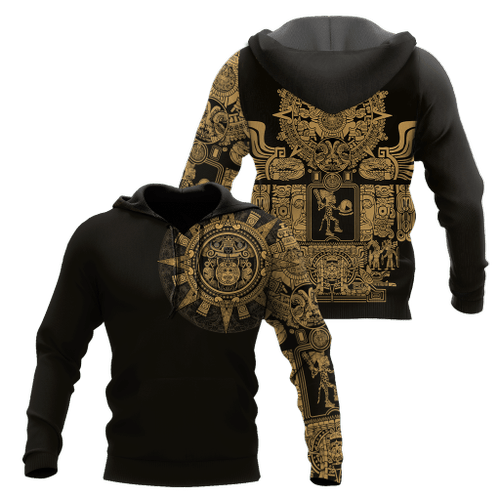 Aztec Mexican Yellow 3D All Over Printed Unisex Hoodie no2