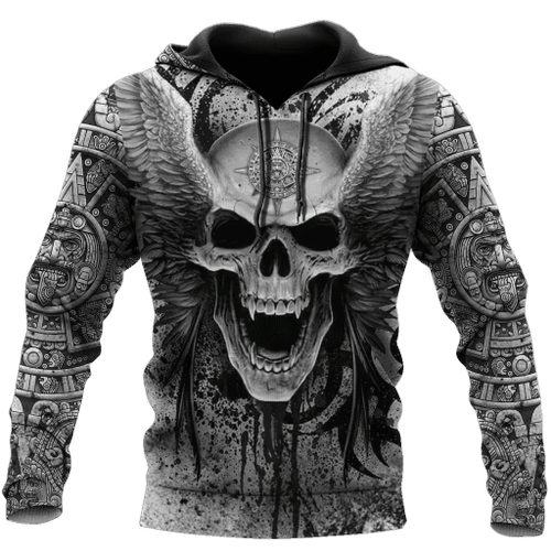 Aztec Mexican Skull 3D All Over Printed Unisex Hoodie