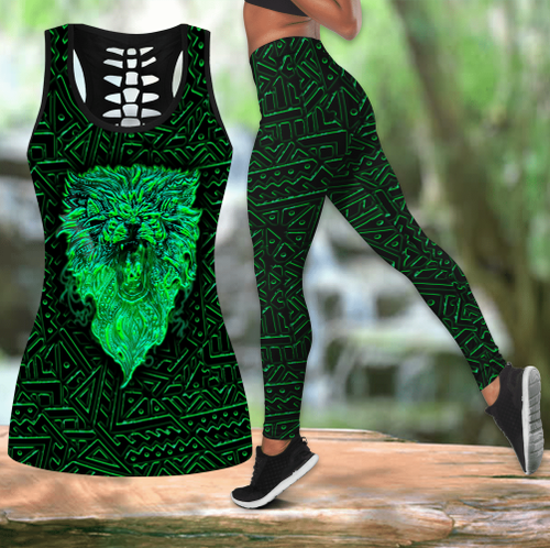 New zealand lion maori reggae tank top & leggings outfit for women