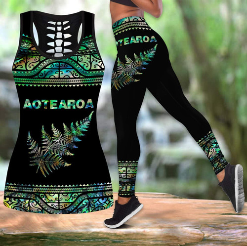 Aotearoa Maori New zealand tank top & leggings outfit for women