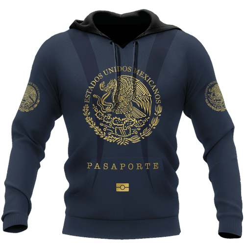Mexico Pasaporte 3D All Over Printed Unisex Hoodie