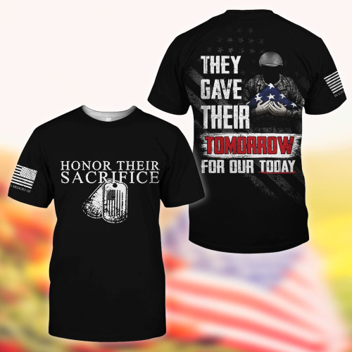 Honor Their Sacrifice Memorial Day 3D All Over Printed Shirts