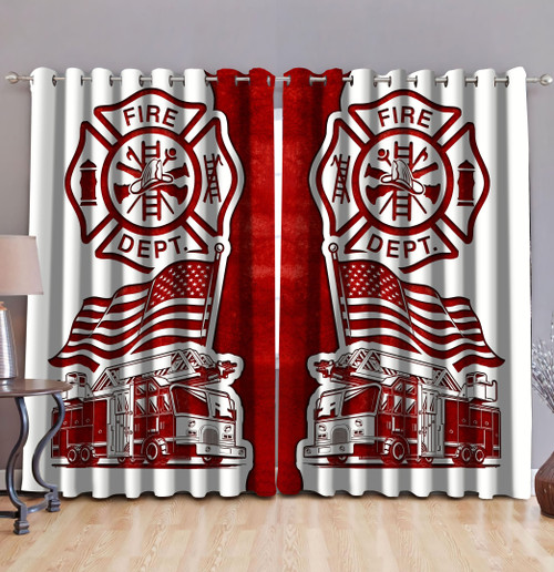 Strong Firefighter Window Curtains