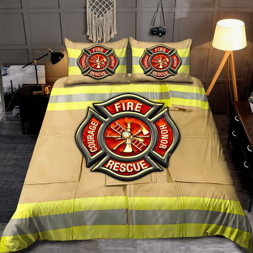 Customize Logo Strong Firefighter Bedding Set