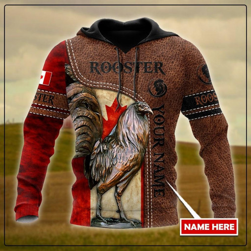 Personalized Canadian Rooster 3D Printed Unisex Shirt