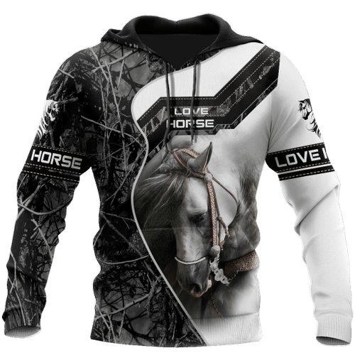 Beautiful White Horse 3D All Over Printed Shirts For Men And Women TR1911202CL
