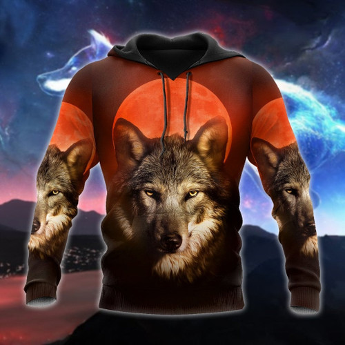 Wolf 3D All Over Print Hoodie T Shirt For Men and Women Pi04092005S