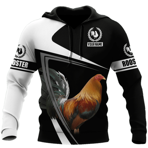 Rooster Personalized Name 3D All Over Printed Unisex Hoodie
