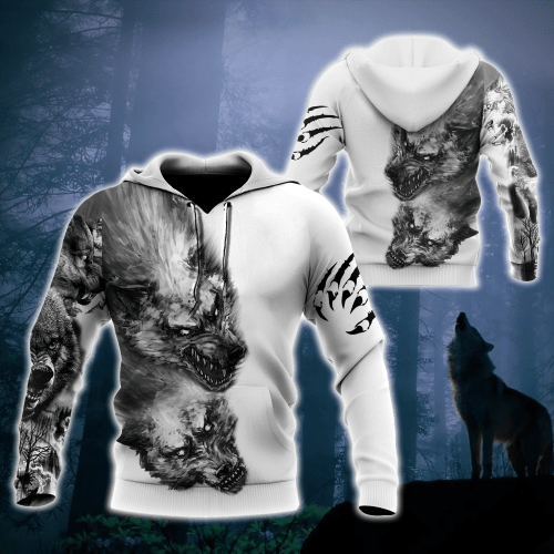 Tattoo Wolf 3D All Over Printed Hoodie For Men and Women MH2310202ST