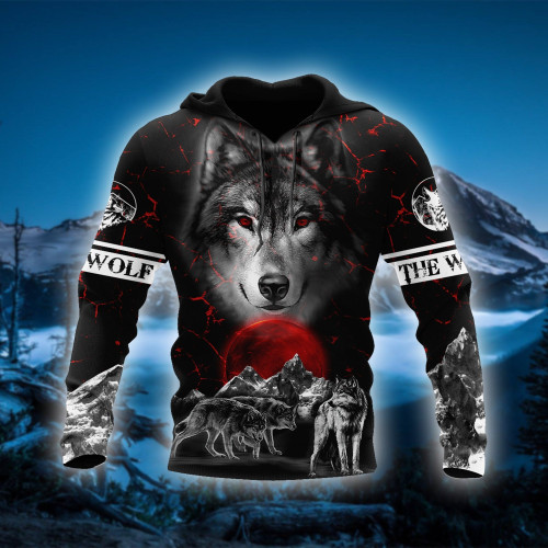 Night Wolf 3D All Over Printed Hoodie For Men and Women AM092005