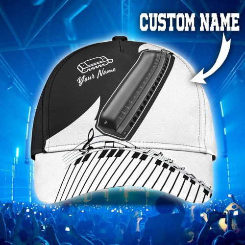Personalized Harmonica Music 3D Printed Cap HHT08072106