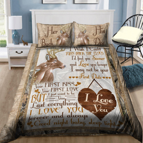 Find You Sooner And Love You Longer: Deer Lovers Bedding Set HHT2208203
