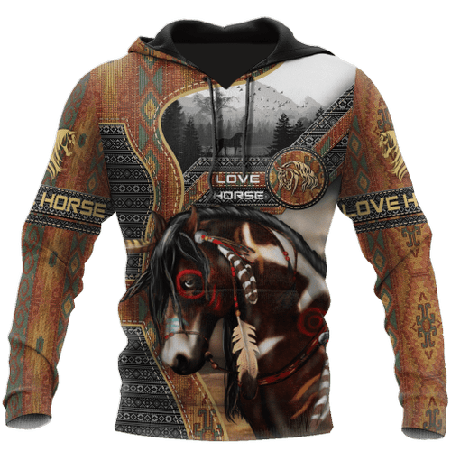 Native Horse 3D All Over Printed Hoodie For Men And Women TR1311206ND