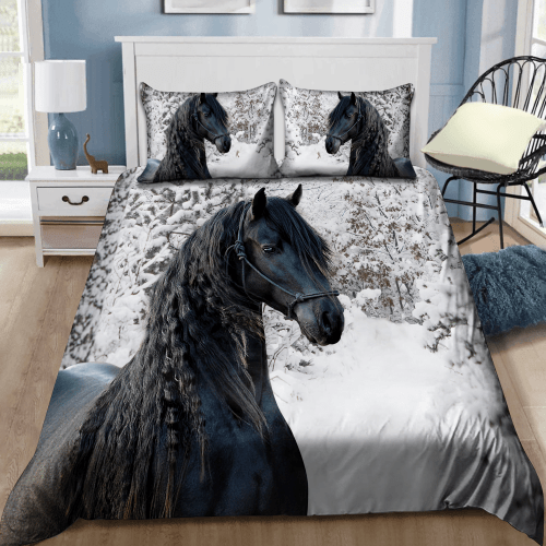 Beautiful Friesian Horse Bedding Set TNA04012104