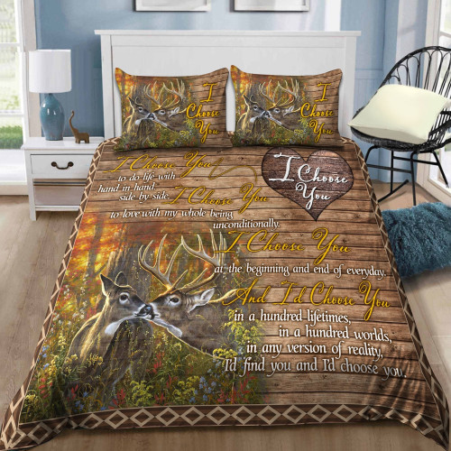 Deer Lovers: Romantic Bedding Set Pi17082004