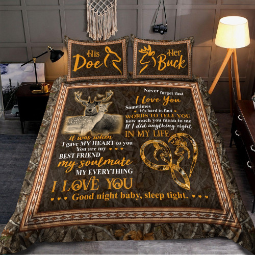 Deer Lovers: Romantic Bedding Set Pi24082003