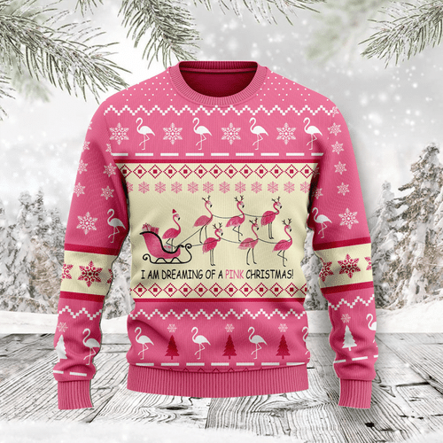 Flamingo Pink Christmas  3D All Over Printed Shirts