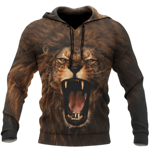 The Alpha King Lion Over Printed Hoodie