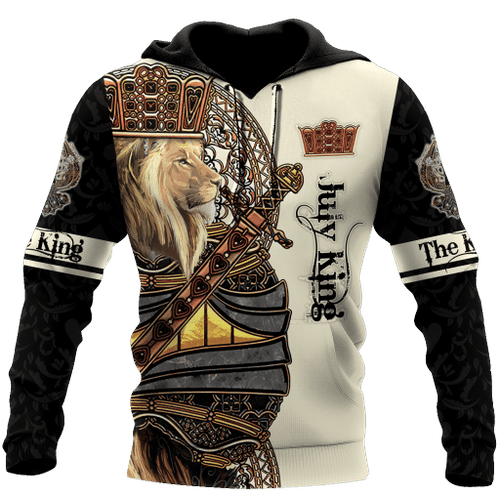 July Black King Lion  3D All Over Printed Unisex Shirts