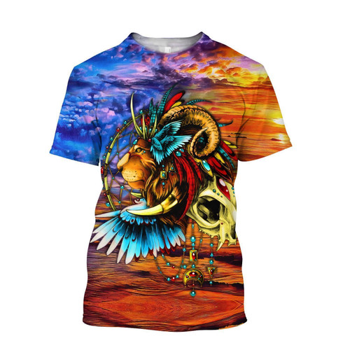 Lion Native Multicolor All Tshirt for Men and Women