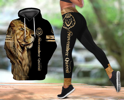 November Lion Queen 3D All Over Printed Shirt for Women
