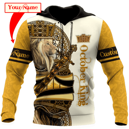 Custom Name October King 3D All Over Printed Unisex Shirts