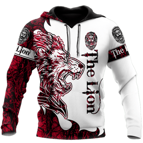 The Red Lion Tattoo Over Printed Hoodie