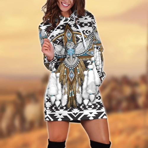 Owl Native American 3D All Over Printed Hoodie Dress