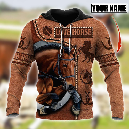 Customize Name Horse 3D All Over Printed Unisex Shirt