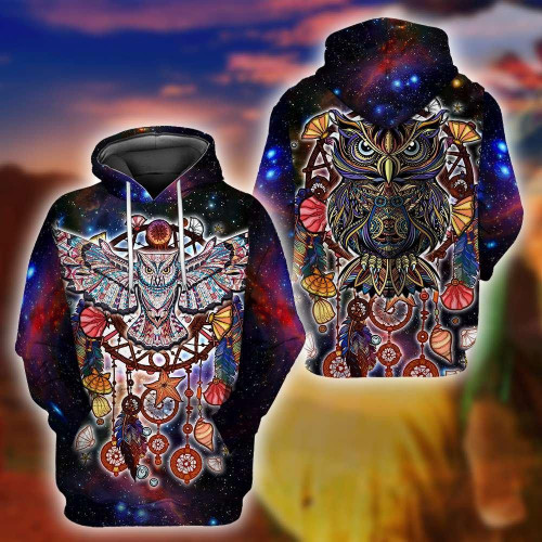Owl Native American 3D Over Printed Unisex Shirt