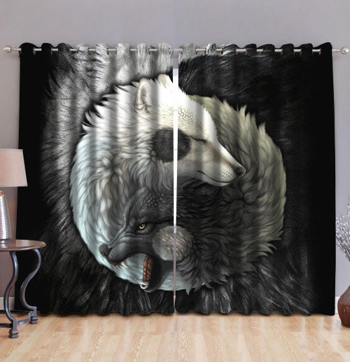 Wolf Pattern 3D All Over Printed Window Curtains