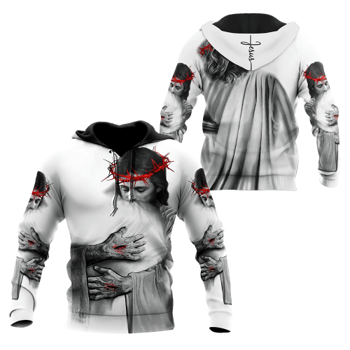 In the Arms of Lord v1 Christian Jesus 3D Printed Design Apparel